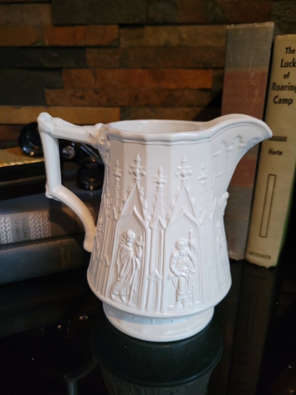 Vintage Portmeirion Parian Gothic Cathedral Pitcher Jug 6" No 4 First Edition
